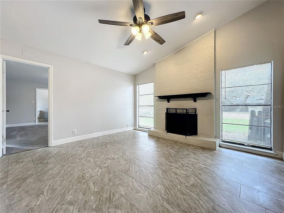 Living Room with entrance to master Bedroom