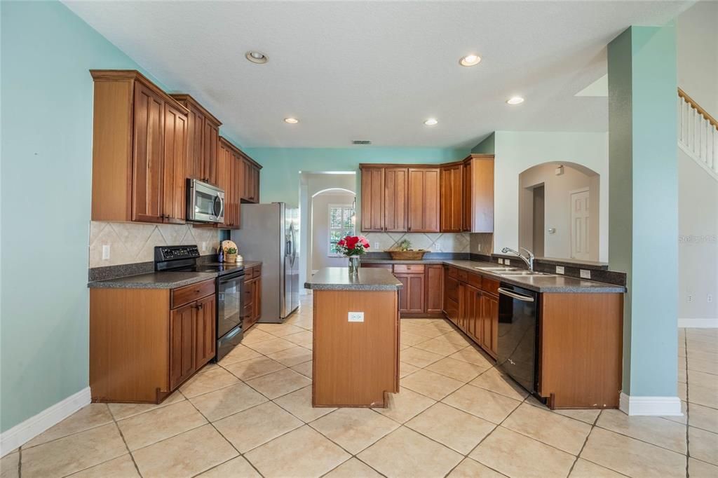 Spacious kitchen.