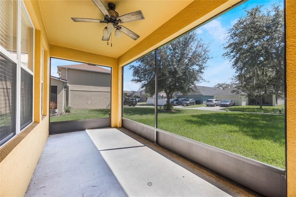 Large screened in back porch.