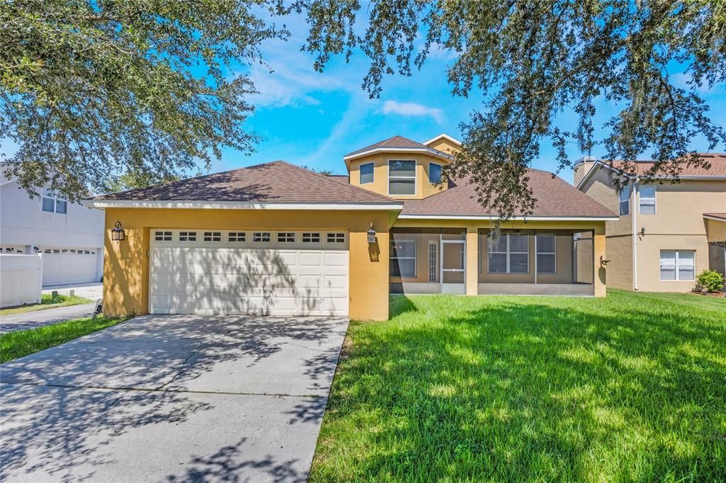 Two car garage accessible from back of home.