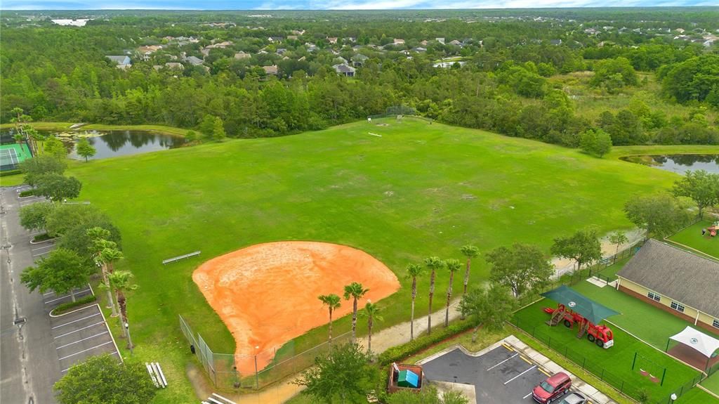 Avalon Park baseball and recreation field. Tennis courts at the left side.