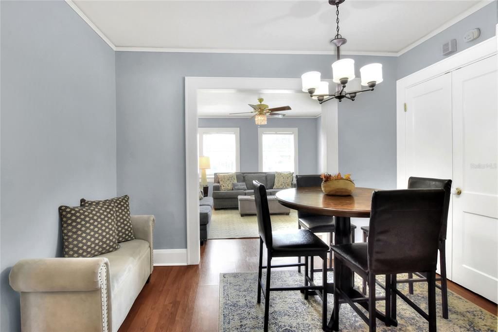 Lots of extra closets in this beauty, including a double door one with plenty of shelving in the dining room