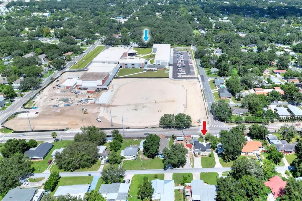 Brand spanking new version of the middle school is taking shape nicely and is just across the street through the back gate!