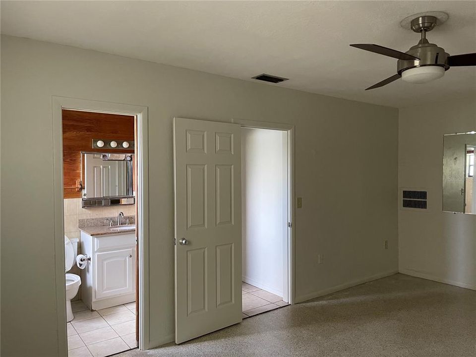 View of the kitchen from the great room.