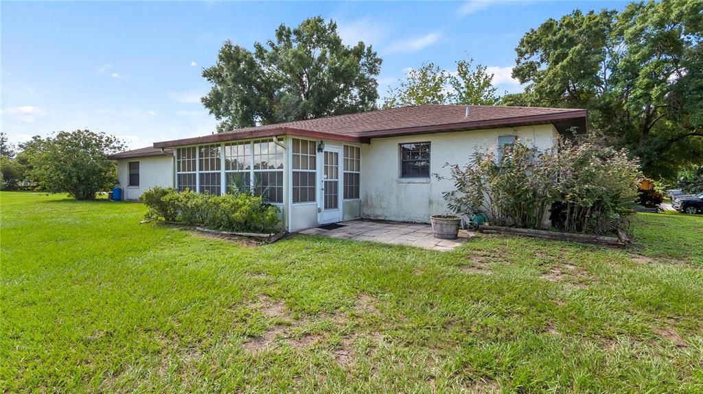 exterior of home back yard