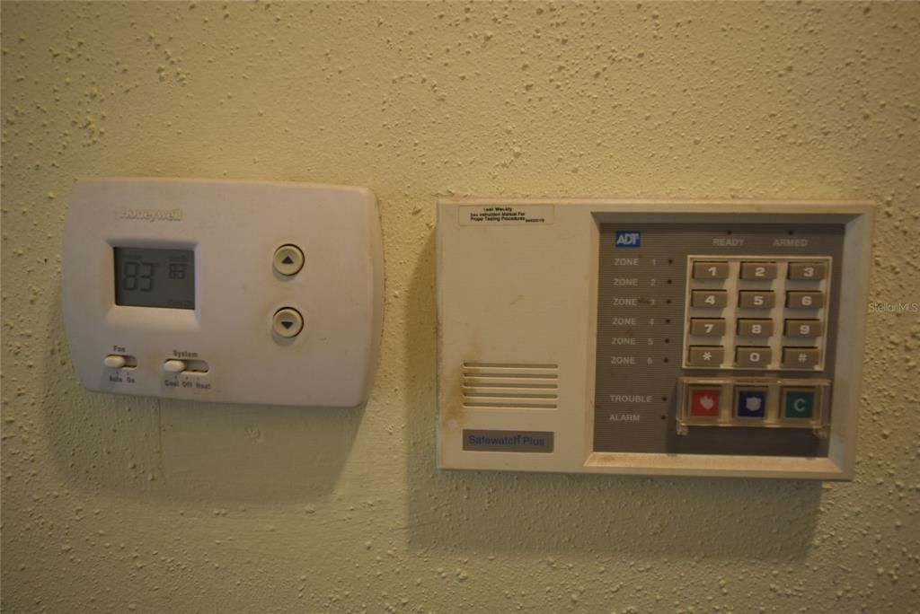 Thermostat & Security Panel