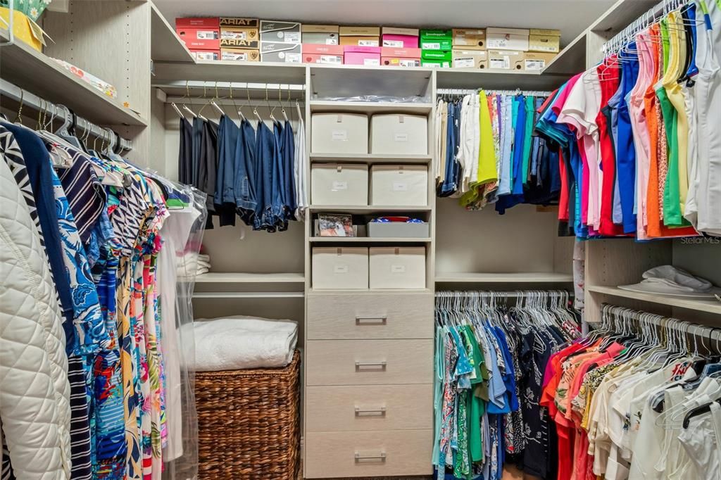 And this home is the epitome of that in every respect.  Every closet has custom California Closet organizer systems.