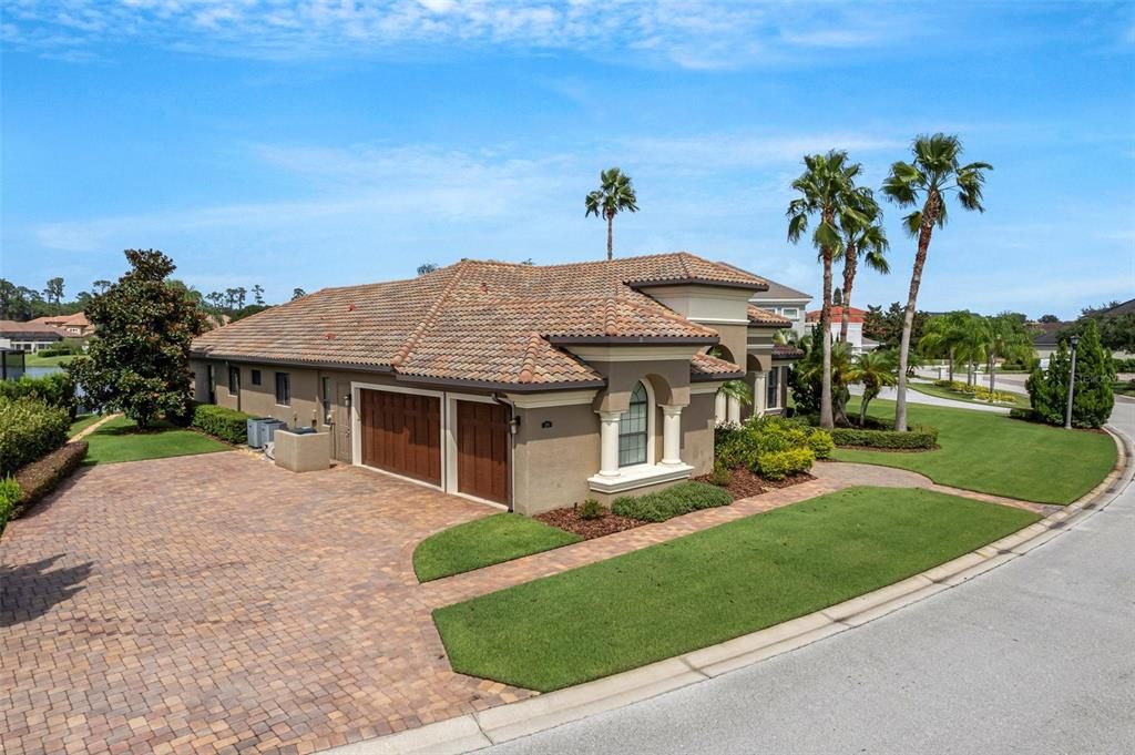 The 3-car side entry garage also has a generously sized driveway for overflow parking when necessary.