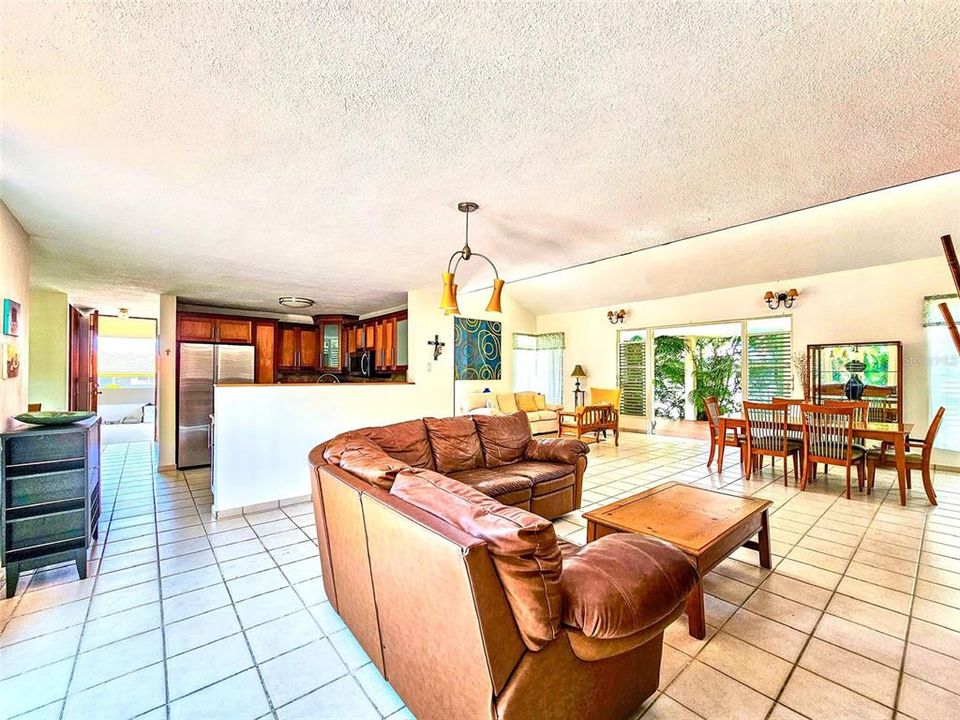 Family room to Kitchen areas