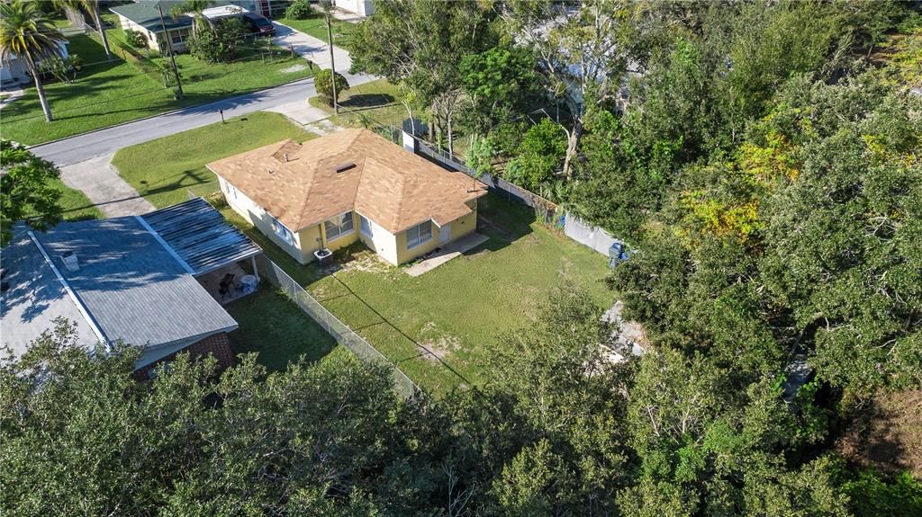 Back yard aerial view