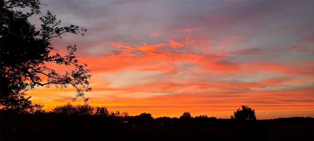 Backyard Sunset taken by the current owners