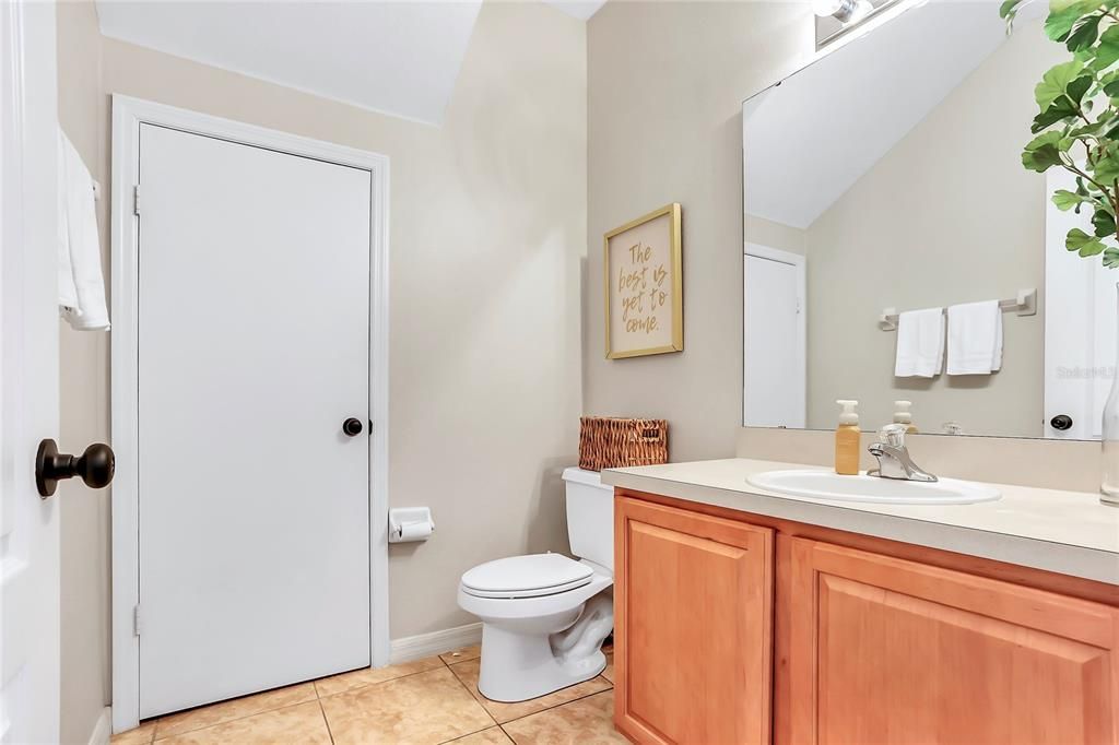 Downstairs Half Bath with Storage Closet