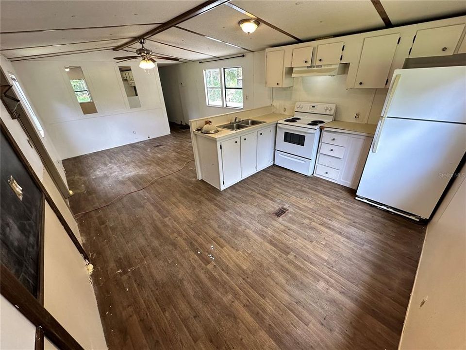 View from corner of the kitchen.