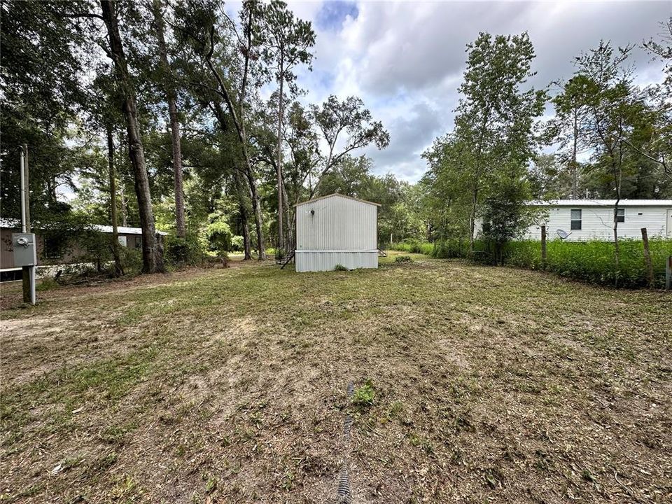 View of the back of the property from the lot line.