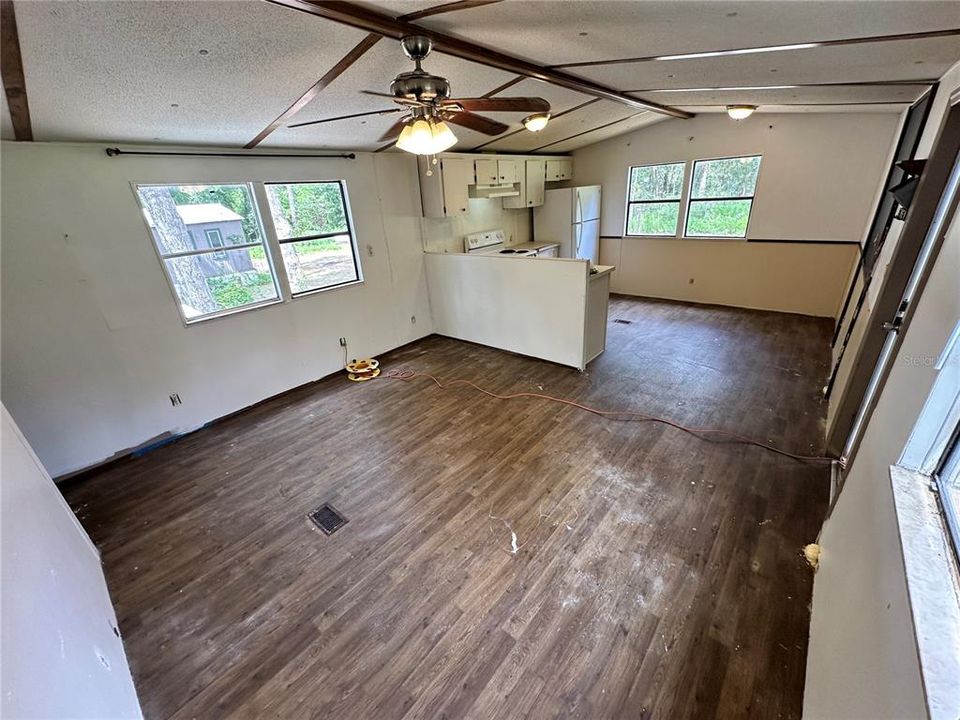 View of the living room from the corner.