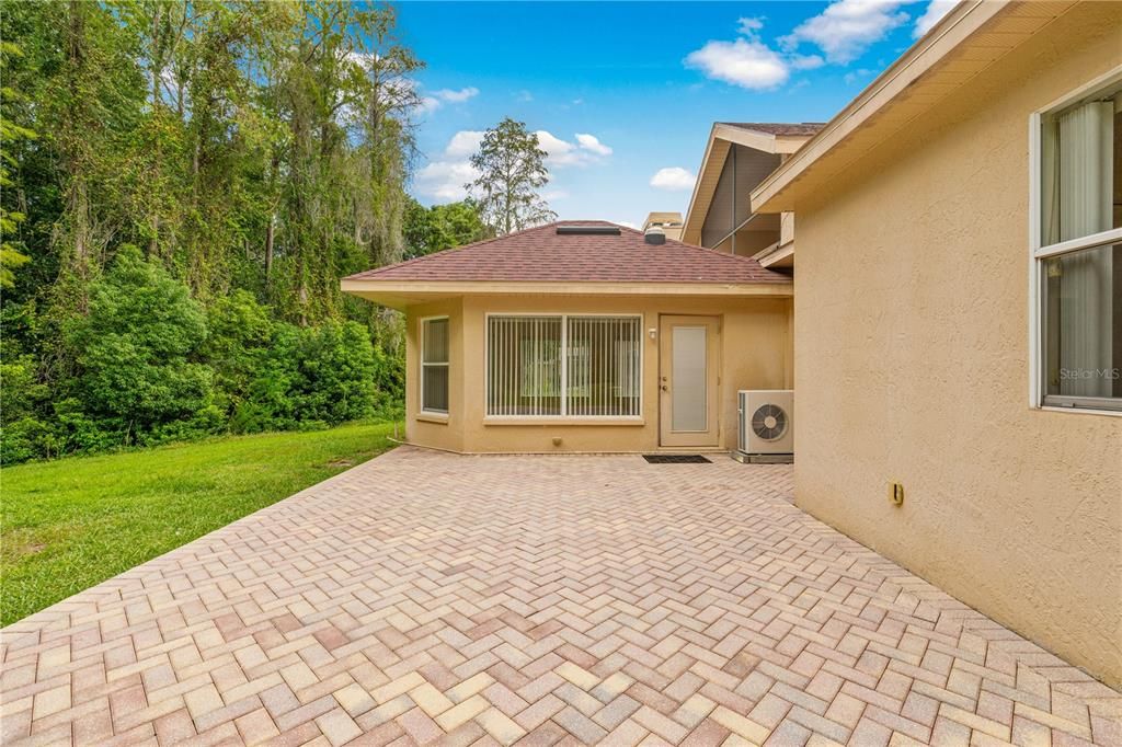 Sun Room & Paved Patio