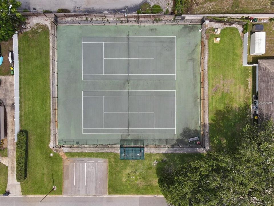 Private, community tennis courts.