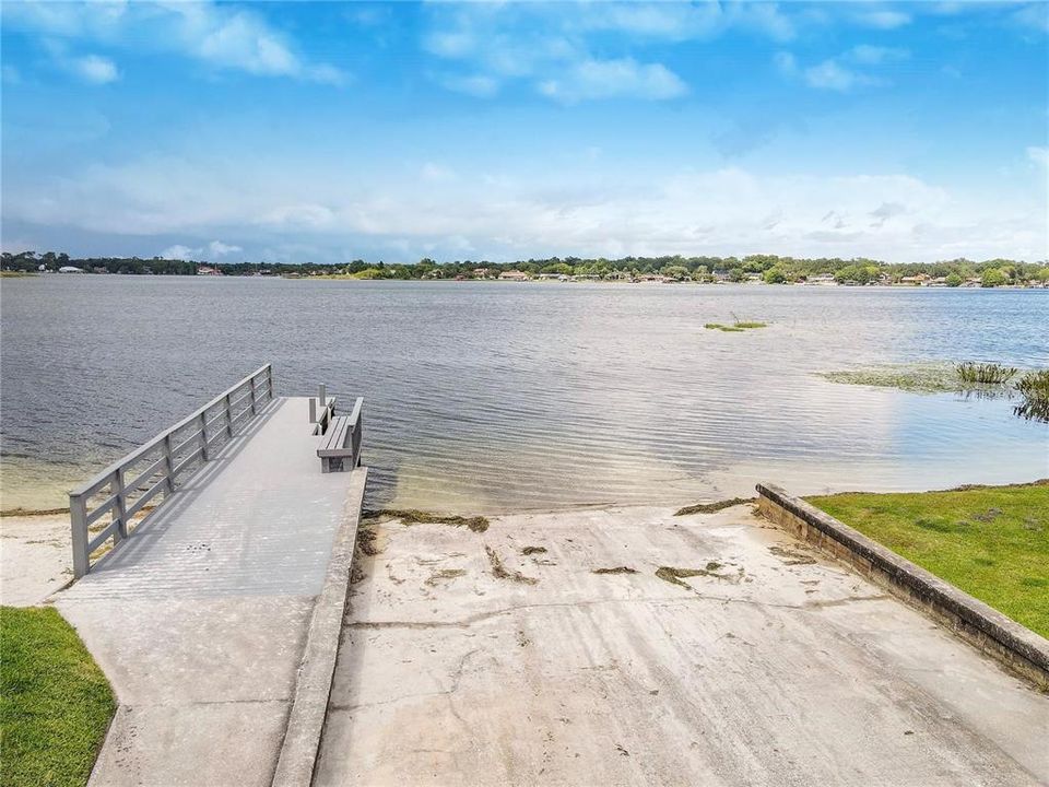 Private, community boat ramp.