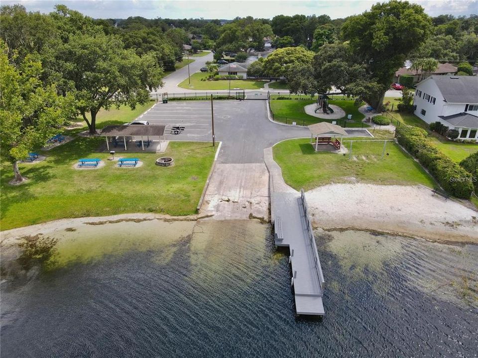 Private, community boat ramp.