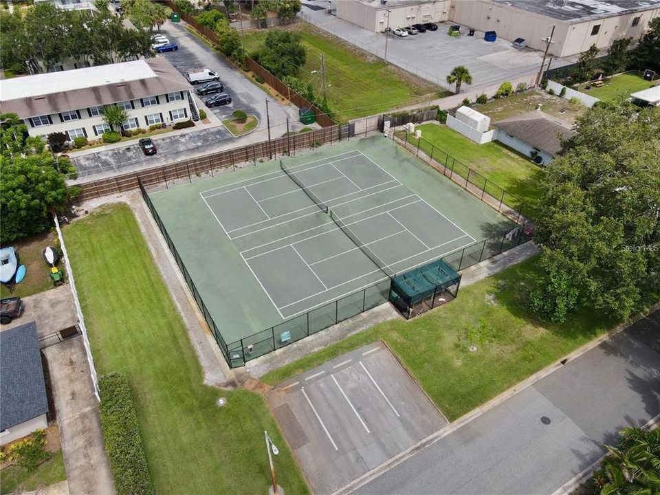 Private, community tennis courts.