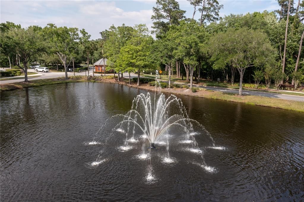 Community front fountain