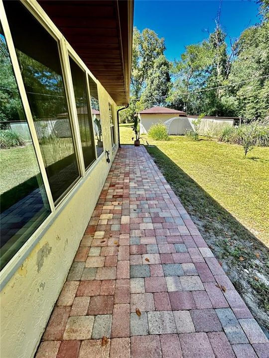 Pavers on back sun room