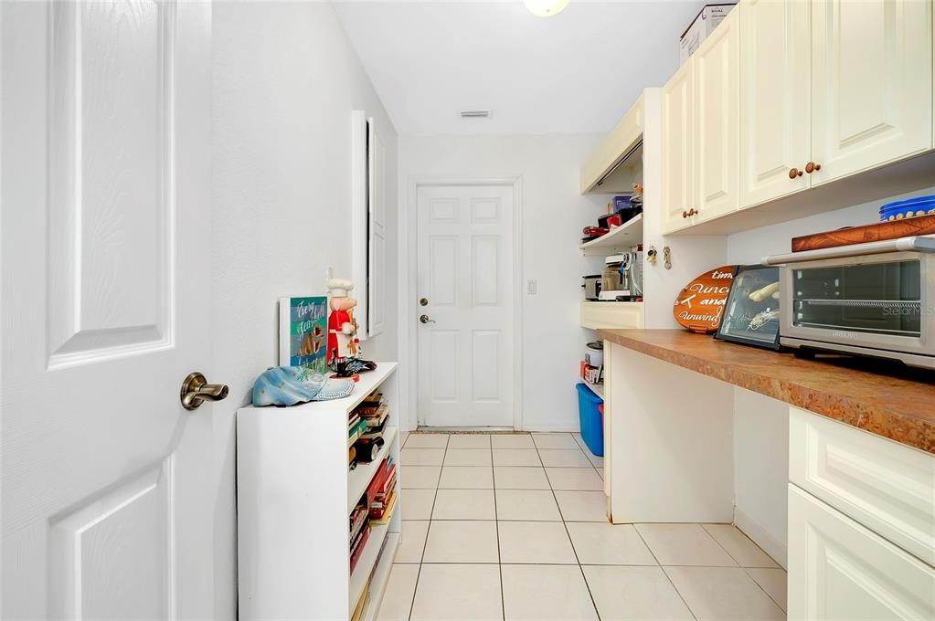 Pantry area w/access to garage