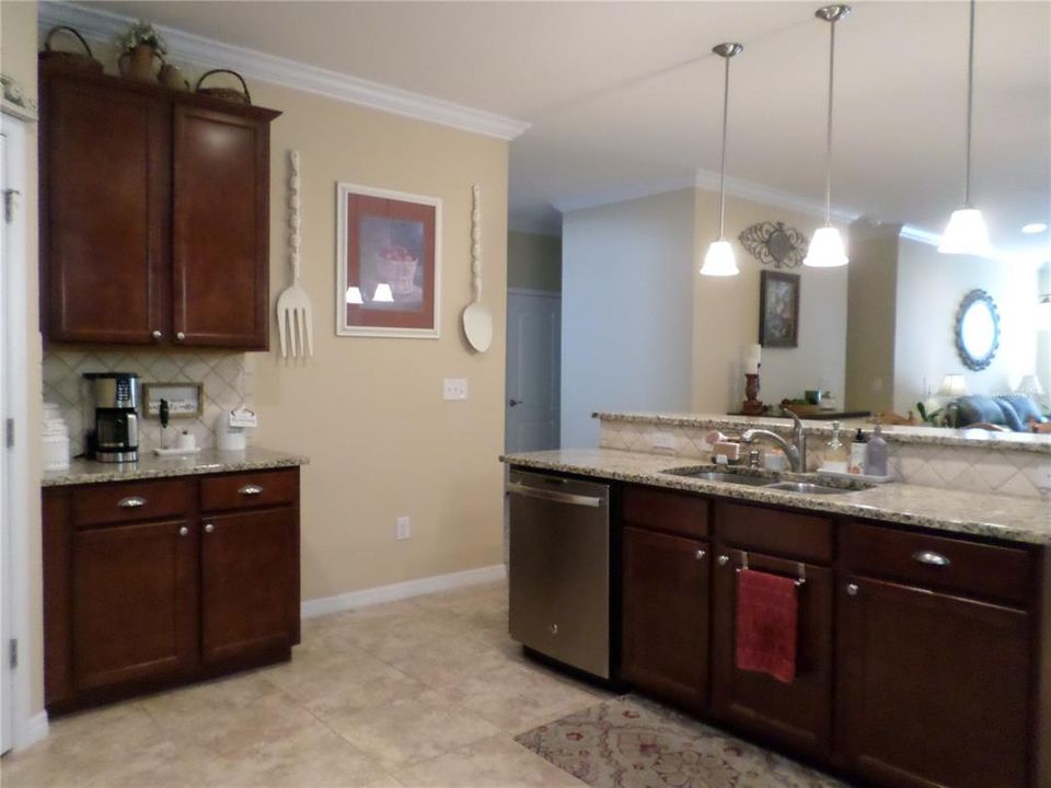 Kitchen showing the coffee bar