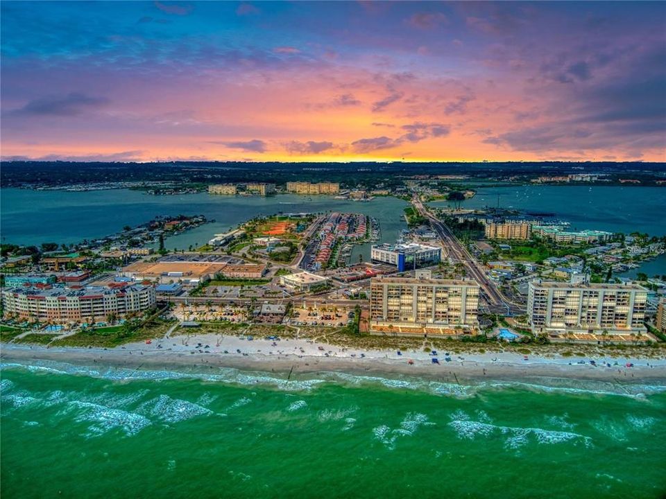 Sunset from Madeira Beach with Sea Towers in the background