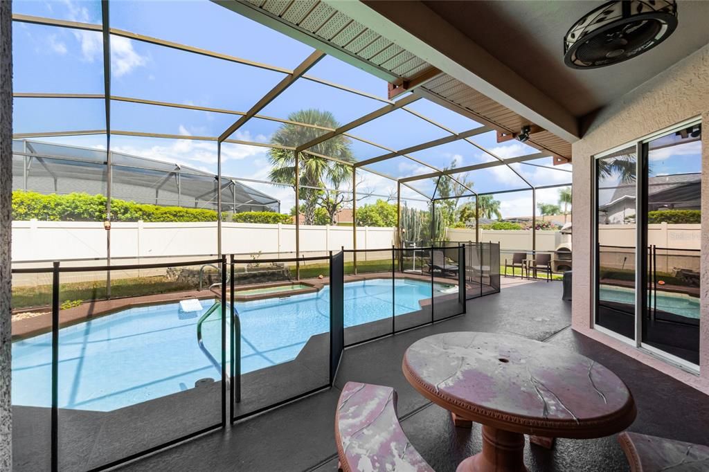 Patio and Pool area