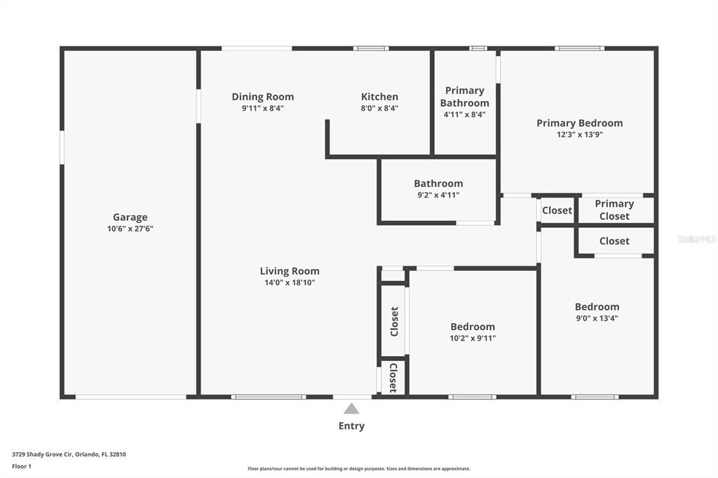 На продажу: $335,000 (3 спален, 2 ванн, 1044 Квадратных фут)