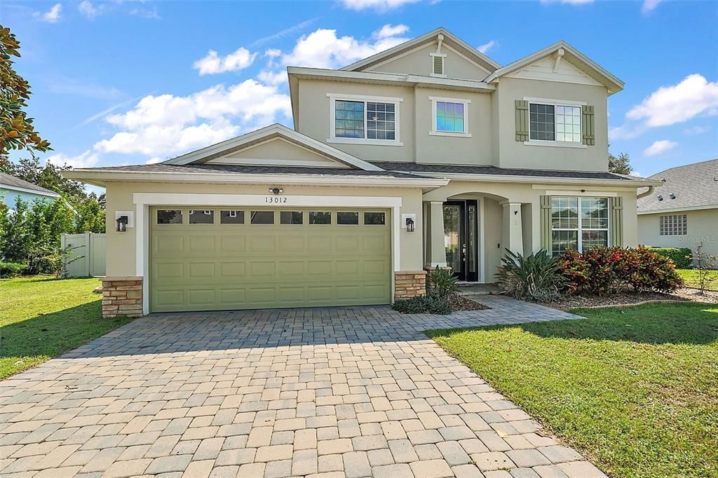 Beautiful Paver Drive and 2 Car Garage