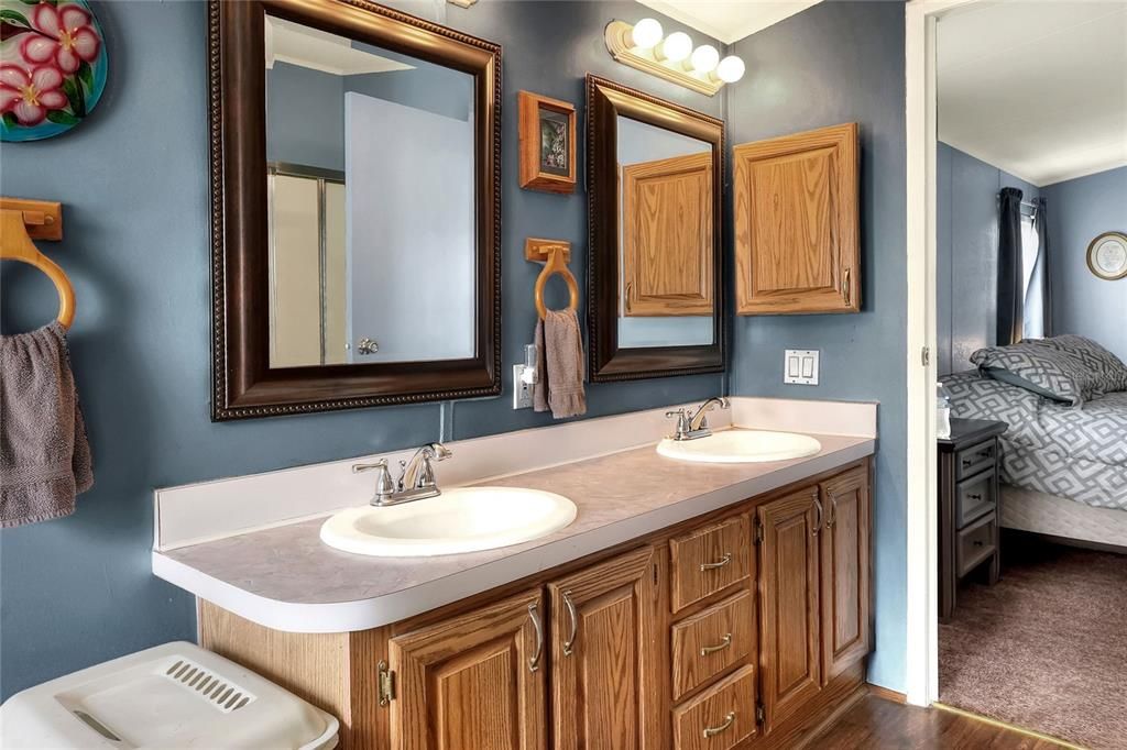 Primary double vanity