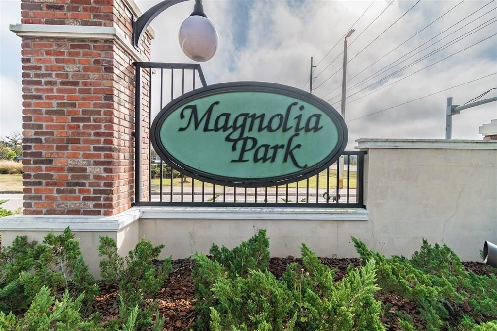 Magnolia Park Entrance