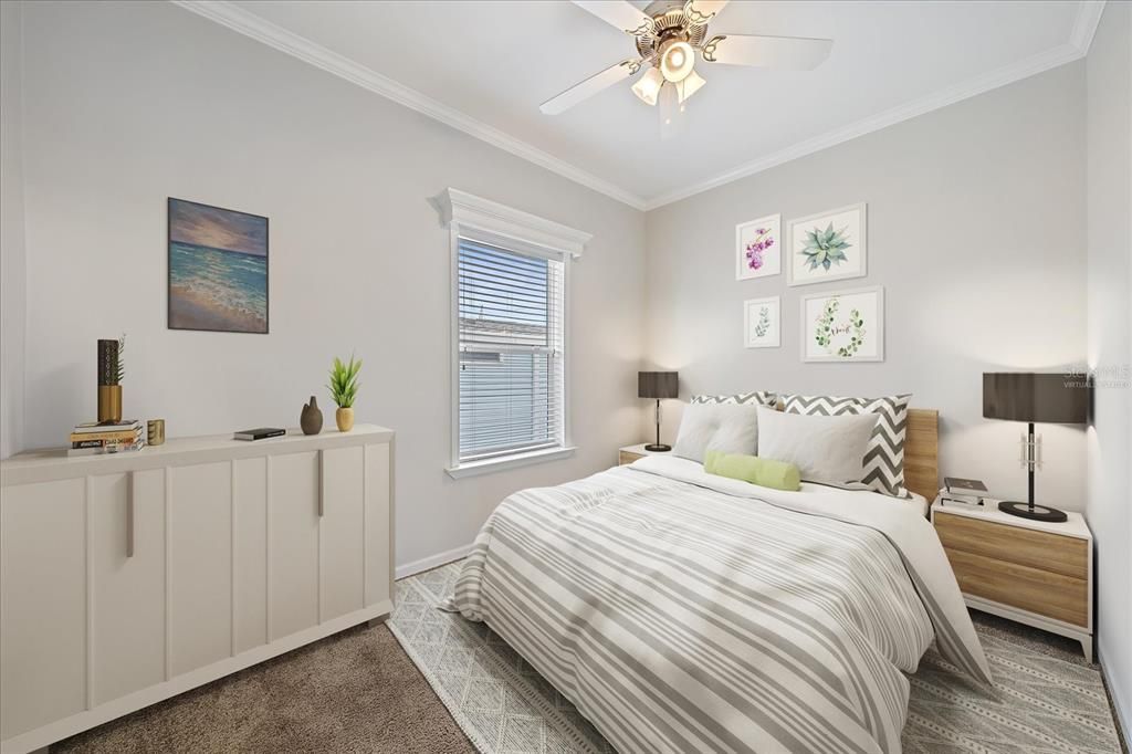 Guest bedroom - virtually staged