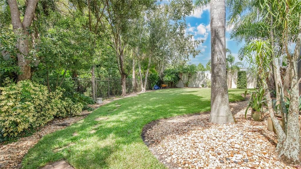 Fenced-in spacious backyard