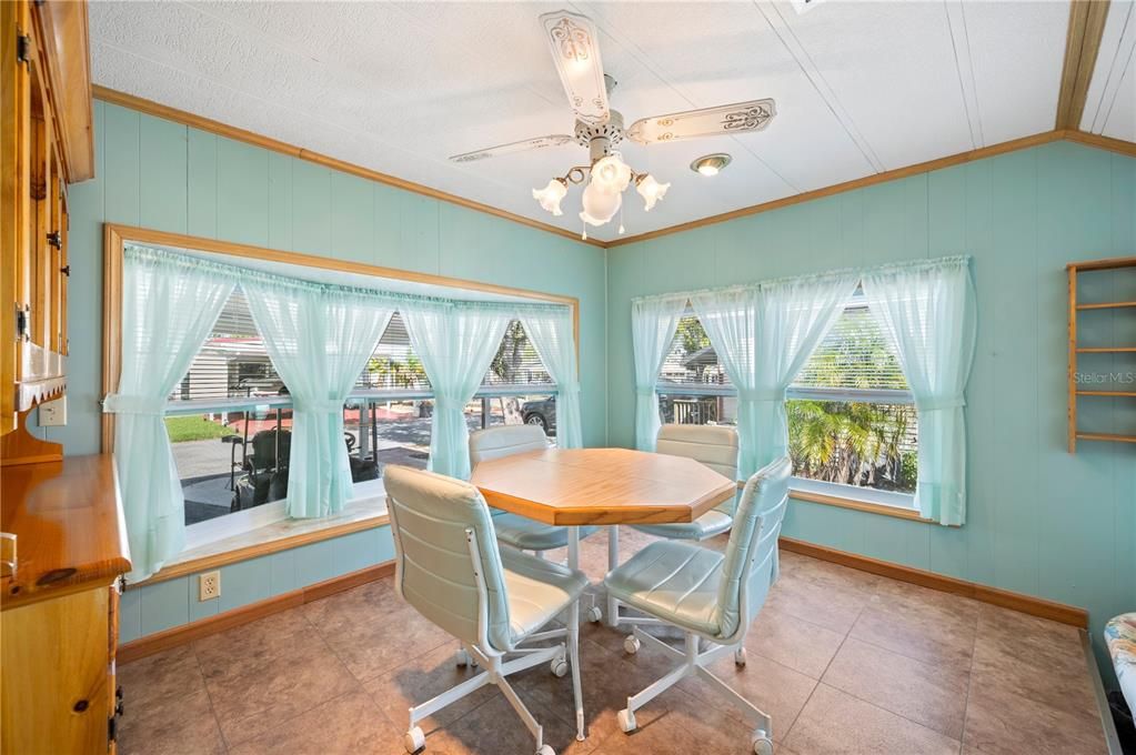 Large dining room with plenty of natural light