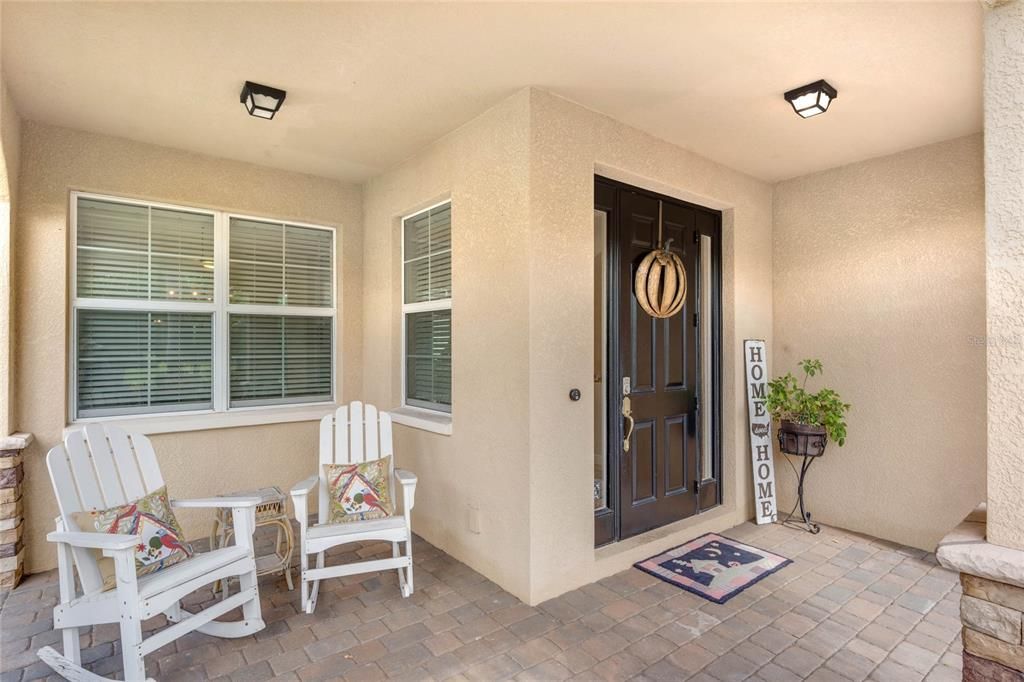 Inviting covered front porch