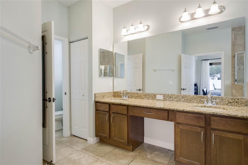 Primary bedroom bath double vanity