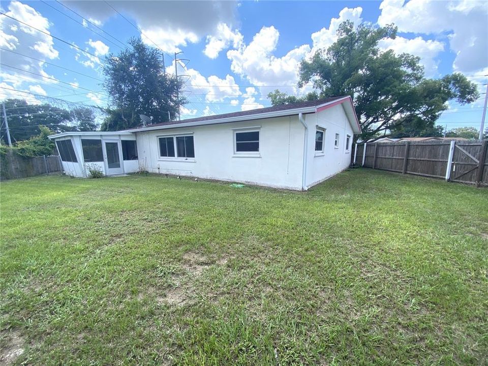 Fenced Back yard