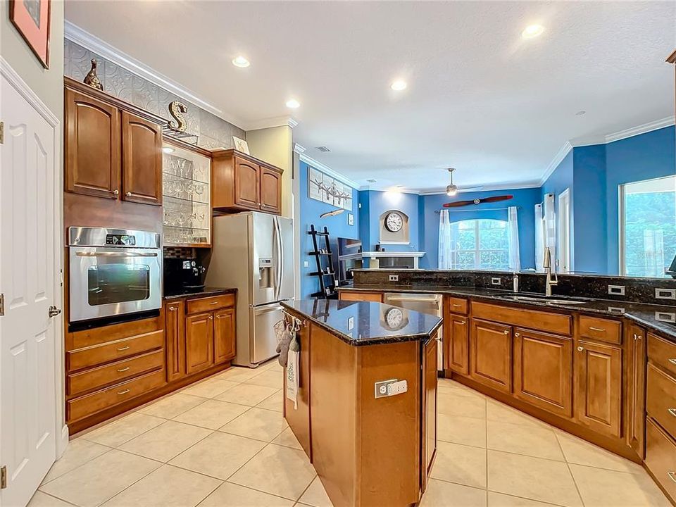 kitchen with custom walk in pantry