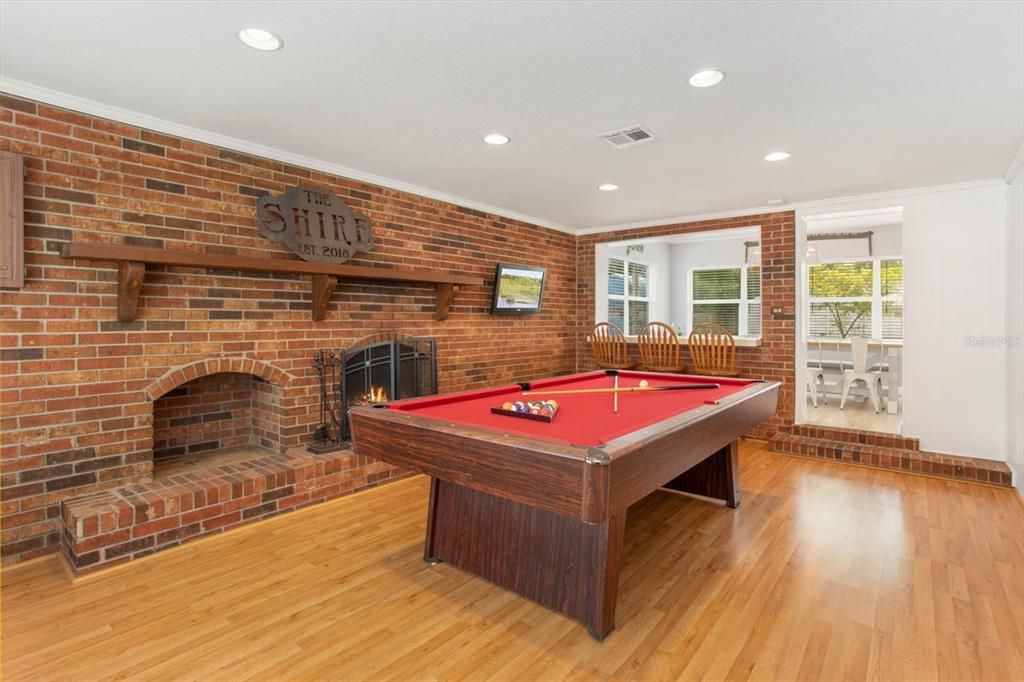 Living Room w/Wood-Burning Fireplace