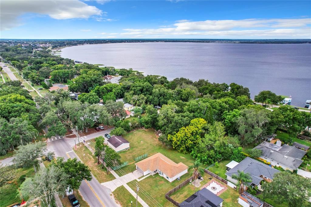 Aerial View Showing the Lake