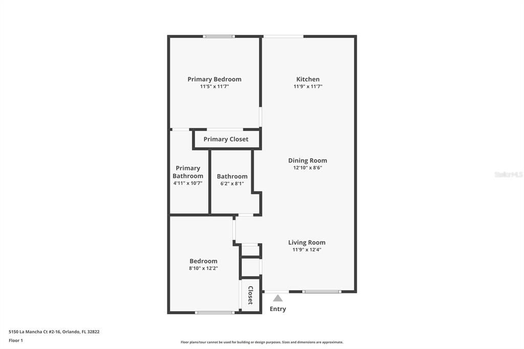 For Sale: $205,000 (2 beds, 2 baths, 810 Square Feet)