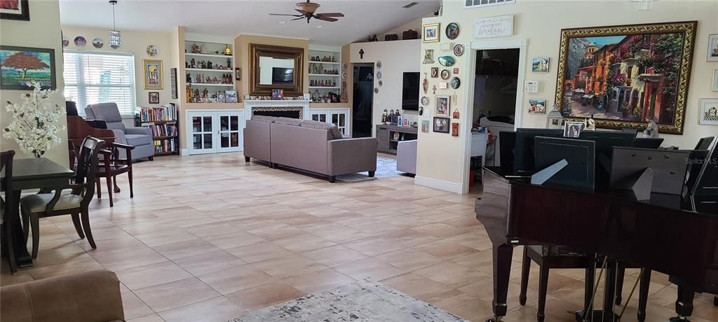 View from the living room to the TV room.