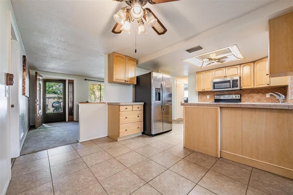 Kitchen looking at front door.  (Door to left at right of photo leads to your garage)