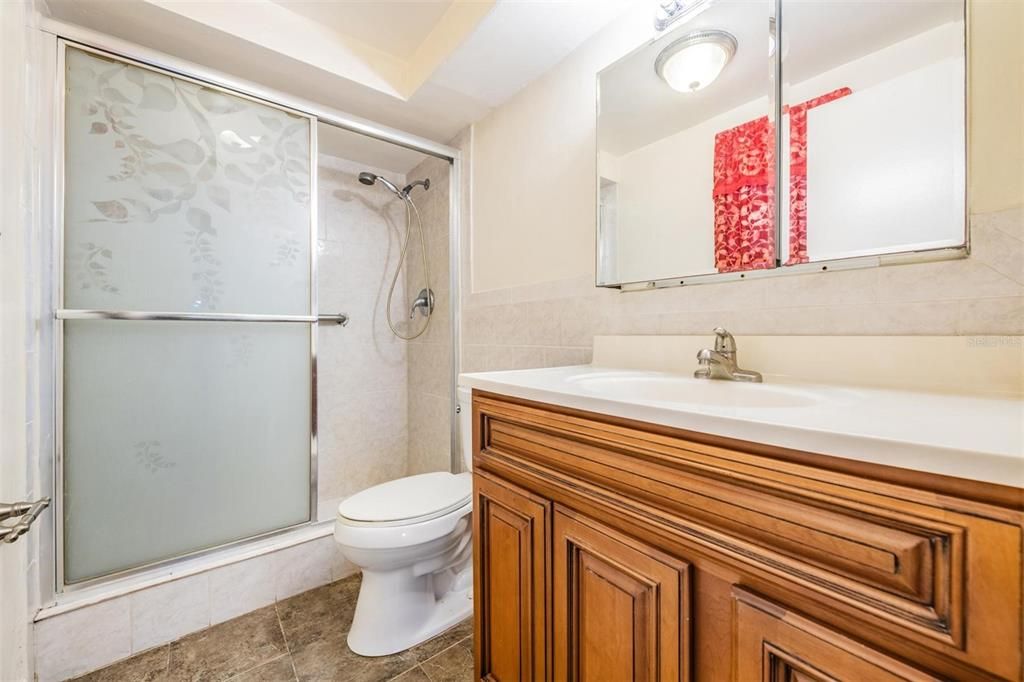 Walk-in shower bathroom!