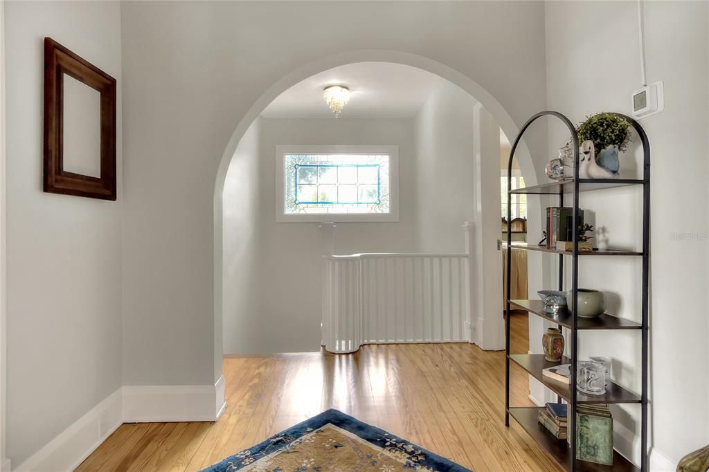 Recently refinished hardwood floors in all upstairs bedrooms and hall.