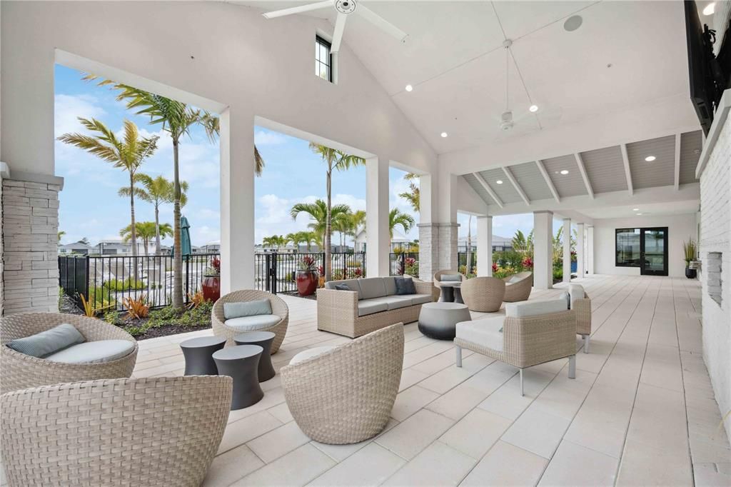 Clubhouse lanai overlooking pool