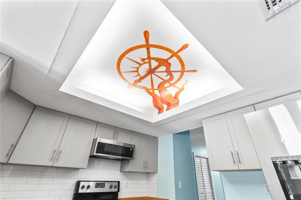 Kitchen - Tray Ceiling with Nautical Compass